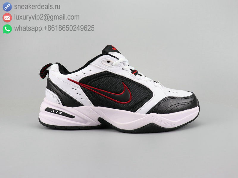 NIKE AIR MONARCH IV WHITE BLACK LEATHER UNISEX RUNNING SHOES